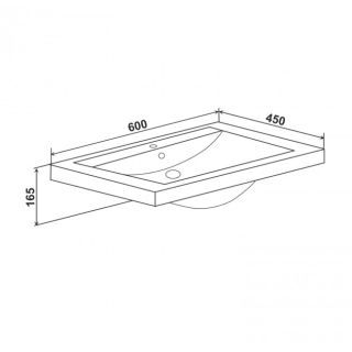Умывальник мебельный Cersanit Como 60 (УТ000002246)
